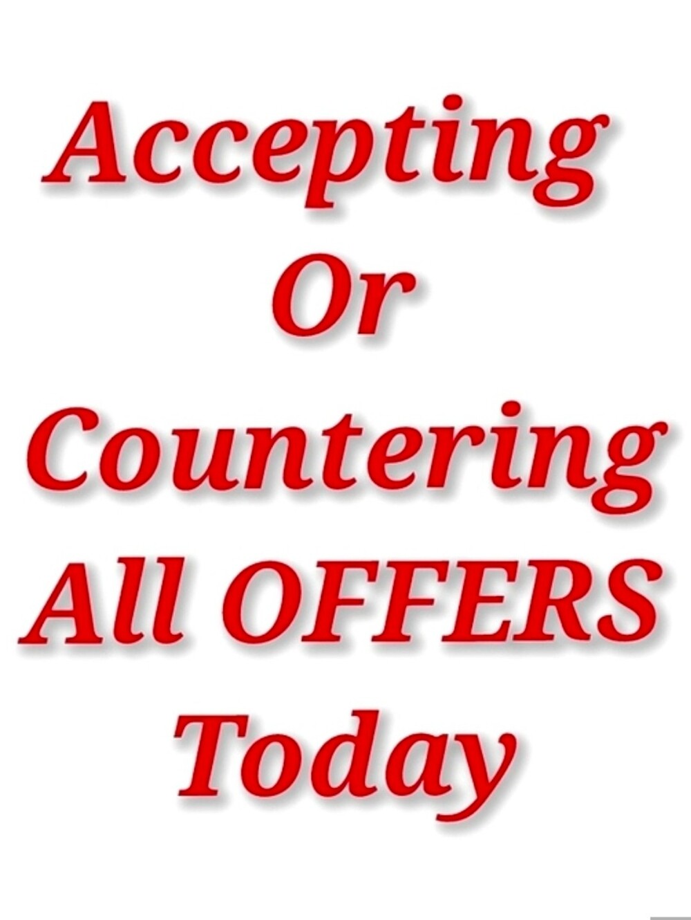 Make Your Offer I Will Accept or Counter